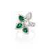 18CT WHITE GOLD COLOMBIAN EMERALD & DIAMOND RING (Thumbnail 1)
