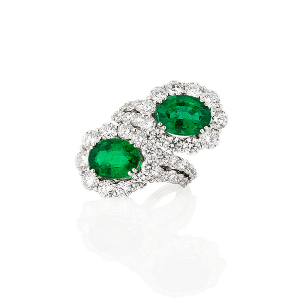 PICCHIOTTI ZAMBIAN EMERALD AND DIAMOND RING (Image 1)