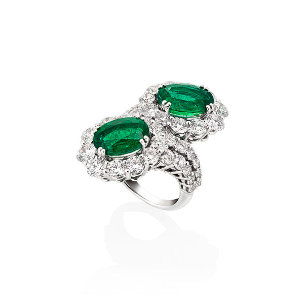 PICCHIOTTI ZAMBIAN EMERALD AND DIAMOND RING (Image 2)