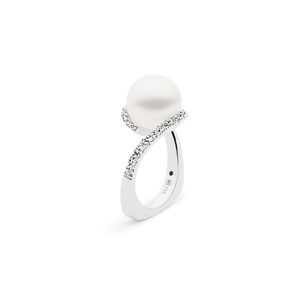 KAILIS 'ANGELIC' 18CT WHITE GOLD SOUTH SEA PEARL AND DIAMOND RING (Image 1)