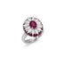 NEW ITALIAN ART 18CT WHITE GOLD RUBY AND DIAMOND DRESS RING (Thumbnail 3)