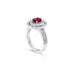 18CT WHITE GOLD RUBY AND PAVE SET DIAMOND RING (Thumbnail 2)