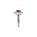 18CT WHITE GOLD RUBY AND PAVE SET DIAMOND RING (Thumbnail 3)