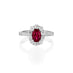 18CT WHITE GOLD 1.10CT BURMESE RUBY & DIAMOND RING (Thumbnail 1)