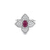 ROBERTO COIN 'PRINCESS FLOWER' 18CT WHITE GOLD RUBY AND DIAMOND RING (Thumbnail 1)
