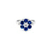 NEW ITALIAN ART 18CT WHITE GOLD CEYLON SAPPHIRE AND DIAMOND DRESS RING (Thumbnail 2)