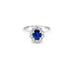 NEW ITALIAN ART 18CT WHITE GOLD THAI SAPPHIRE AND DIAMOND DRESS RING (Thumbnail 2)