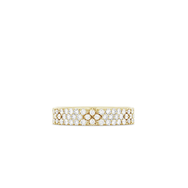 "LOVE IN VERONA" 18ct ROSE GOLD & ROUND BRILLIANT CUT DIAMOND RING SIZE 13 (Image 1)