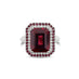 18CT WHITE AND ROSE GOLD RHODOLITE GARNET RUBY AND DIAMOND DRESS RING (Thumbnail 1)