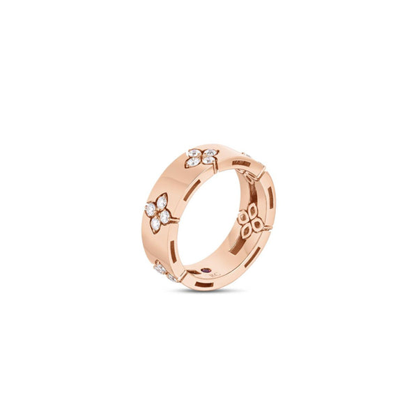 ROBERTO COIN LOVE IN VERONA 18CT ROSE GOLD & DIAMOND RING (Image 2)