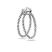 DEMEGLIO GIOCONDA OVAL SHAPED HOOP WHITE DIAMOND EARRINGS (Thumbnail 1)