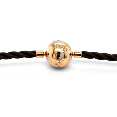 JORG HEINZ INTERCHANGEABLE 18CT ROSE GOLD DIAMOND SET BALL CLASP