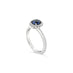 18CT WHITE GOLD CEYLON SAPPHIRE AND DIAMOND HALO DESIGN RING (Thumbnail 2)