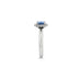 18CT WHITE GOLD CEYLON SAPPHIRE AND DIAMOND HALO DESIGN RING (Thumbnail 3)