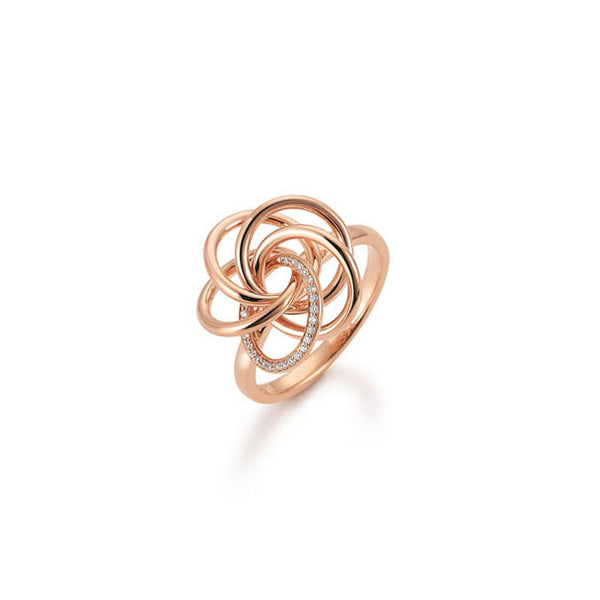 STOCKERT 18CT ROSE GOLD AND DIAMOND RING (Image 1)