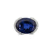 18CT WHITE GOLD IOLITE AND DIAMOND COCKTAIL RING (Thumbnail 1)