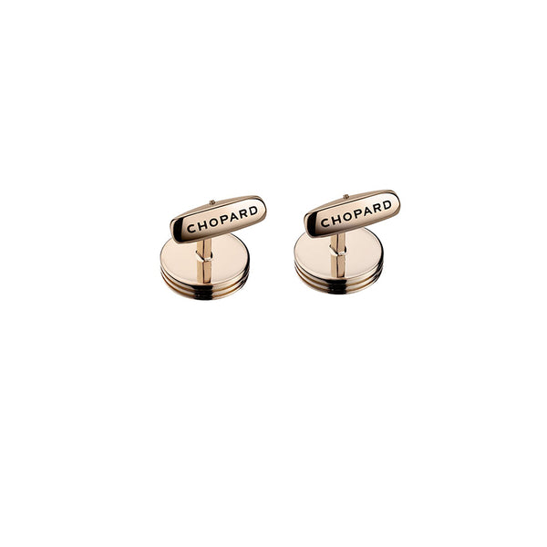 CHOPARD 'L.U.C.' RUCHE DECOR ROSE GOLD PVD FINISH CUFFLINKS (Image 2)