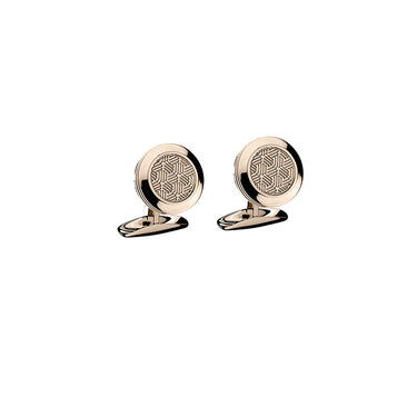 CHOPARD 'L.U.C.' RUCHE DECOR ROSE GOLD PVD FINISH CUFFLINKS