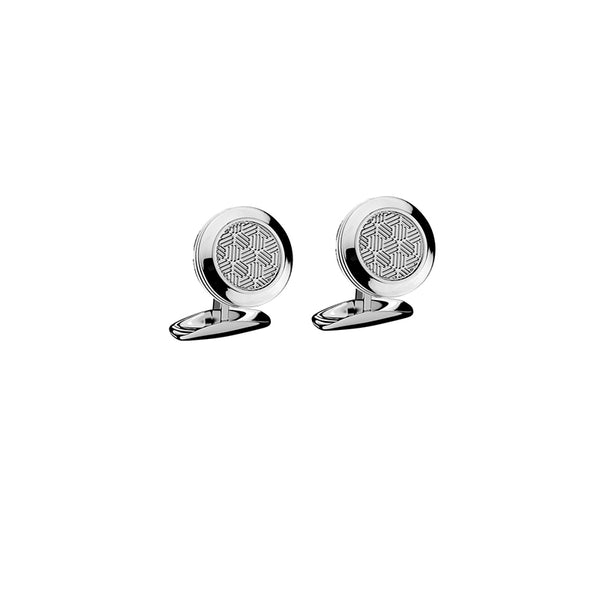 CHOPARD 'L.U.C.' RUCHE DECOR PALLADIUM FINISH CUFFLINKS (Image 1)