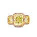 18CT ROSE AND WHITE GOLD FANCY YELLOW DIAMOND TRILOGY RING (Thumbnail 2)