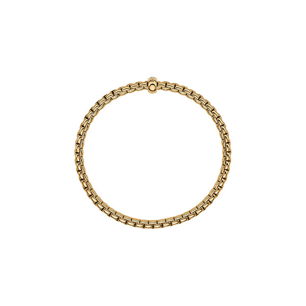 FOPE "EKA" 18CT YELLOW GOLD DIAMOND RHONDEL BRACELET SIZE SMALL (Image 3)