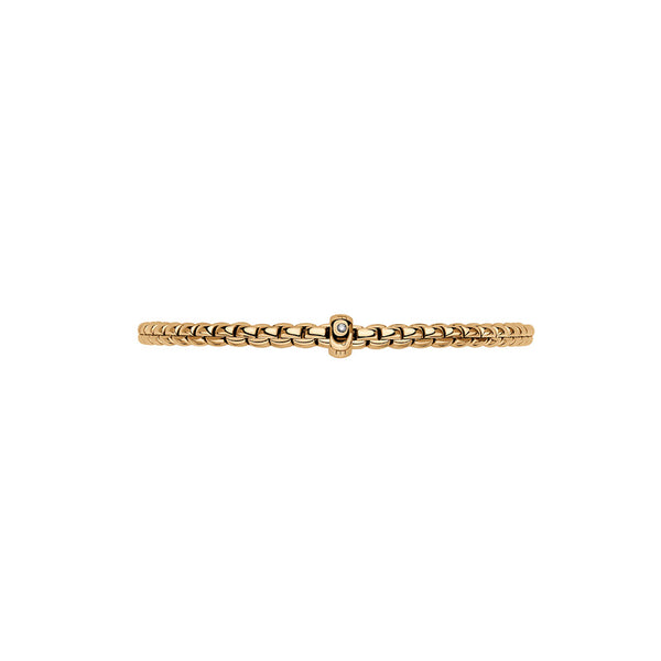 FOPE "EKA" 18CT YELLOW GOLD DIAMOND RHONDEL BRACELET SIZE SMALL (Image 2)