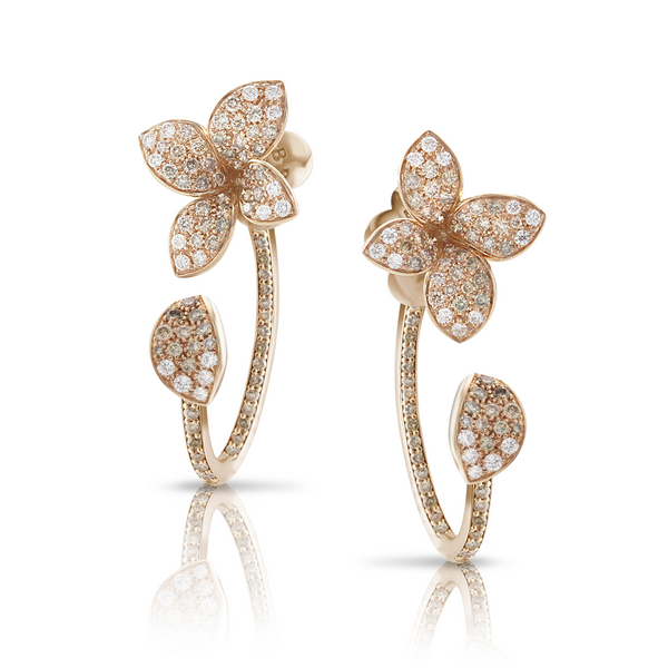 PASQUALE BRUNI 'PETIT GARDEN' 18CT ROSE GOLD EARRINGS WITH CHAMPAGNE DIAMONDS (Image 1)