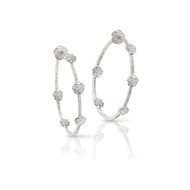 PASQUALE BRUNI 'FIGLIA DEI FIORI' 18CT WHITE GOLD DIAMOND EARRINGS