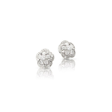 FIGLIA DEI FIORI 18CT WHITE GOLD AND DIAMOND EARRINGS