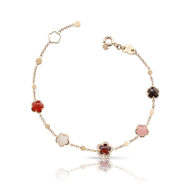 FIGLIA DEI FIORI 18CT ROSE GOLD BRACELET WITH COLOURED GEMSTONES AND DIAMONDS (Image 1)