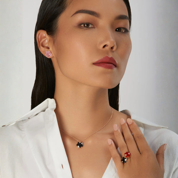 PASQUALE BRUNI TON JOLI PINK CHALCEDONY AND DIAMOND EARRINGS (Image 2)