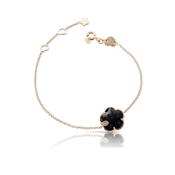 PASQUALE BRUNI 'TON JOLI' 18CT ROSE GOLD ONYX WHITE AND CHAMPAGNE DIAMOND BRACELET (Image 1)