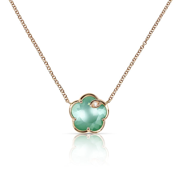 PASQUALE BRUNI PETIT JOLIE 18ct ROSE GOLD LUNAR GARDEN GEM & DIAMOND NECKLACE (Image 1)