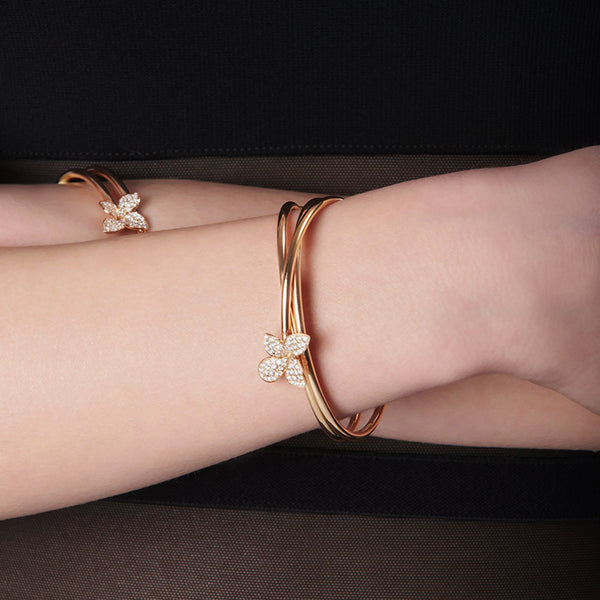 PASQUALE BRUNI PETIT GARDEN 18CT ROSE GOLD & WHITE DIAMOND BRACELET (Image 2)