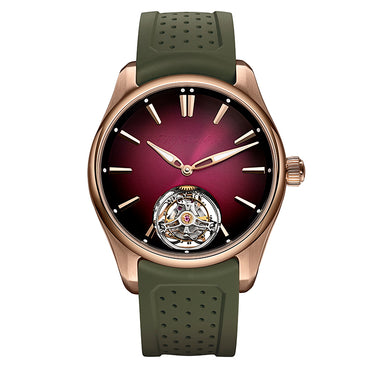 H. MOSER & CIE. PIONEER TOURBILLON BURGUNDY