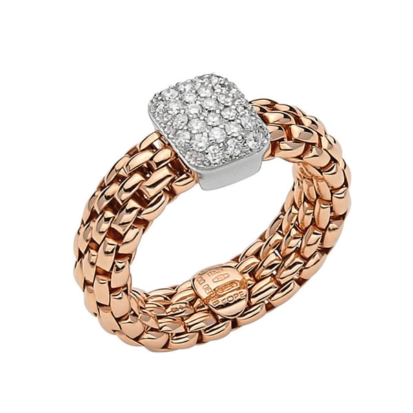 "VENDOME" 18ct ROSE GOLD DIAMOND RING (Image 1)