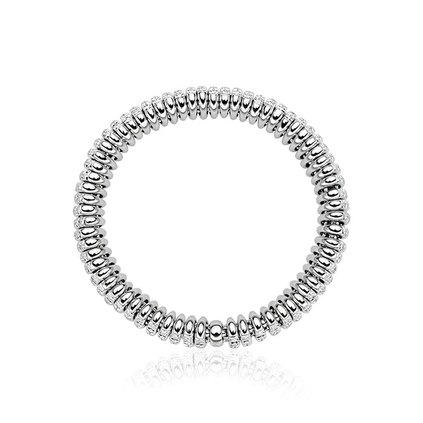 FOPE "SOLO MIALUCE" 18CT WHITE GOLD AND PAVE DIAMOND BRACELET SIZE MEDIUM (Image 1)