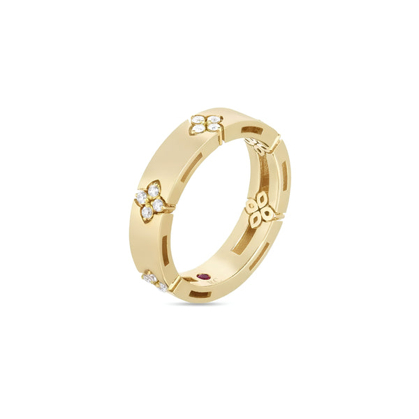 ROBERTO COIN LOVE IN VERONA 18CT YELLOW GOLD & DIAMOND RING (Image 1)