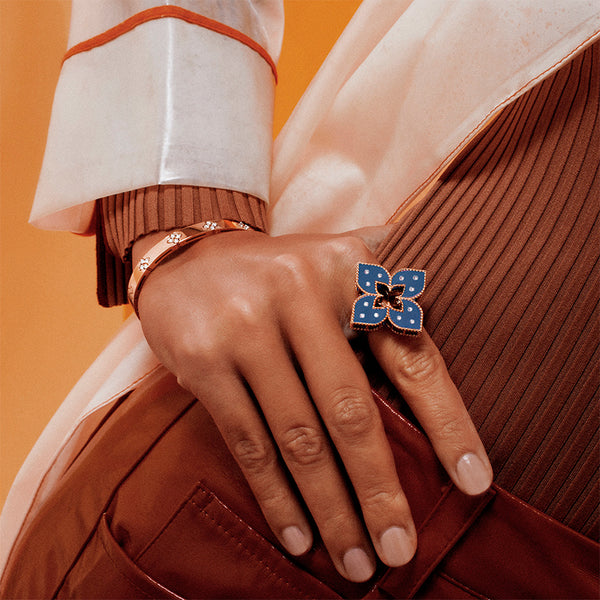 ROBERTO COIN 'VENETIAN PRINCESS' 18CT ROSE GOLD & TITANIUM DIAMOND RING (Image 3)