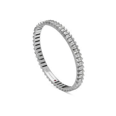 ROBERTO COIN 'ROCK AND DIAMONDS' 18CT WHITE GOLD DIAMOND BANGLE