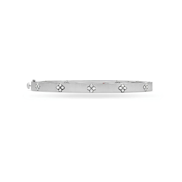 ROBERTO COIN 'LOVE IN VERONA' 18CT WHITE GOLD AND DIAMOND BANGLE (Image 1)