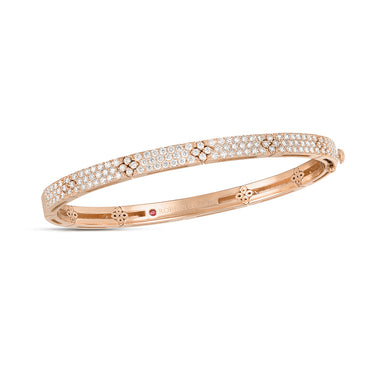ROBERTO COIN 'LOVE IN VERONA' 18CT ROSE GOLD DIAMOND BANGLE
