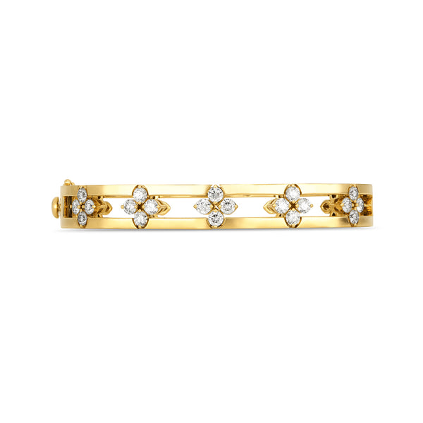 ROBERTO COIN 'LOVE IN VERONA' 18CT YELLOW GOLD DIAMOND BANGLE (Image 2)