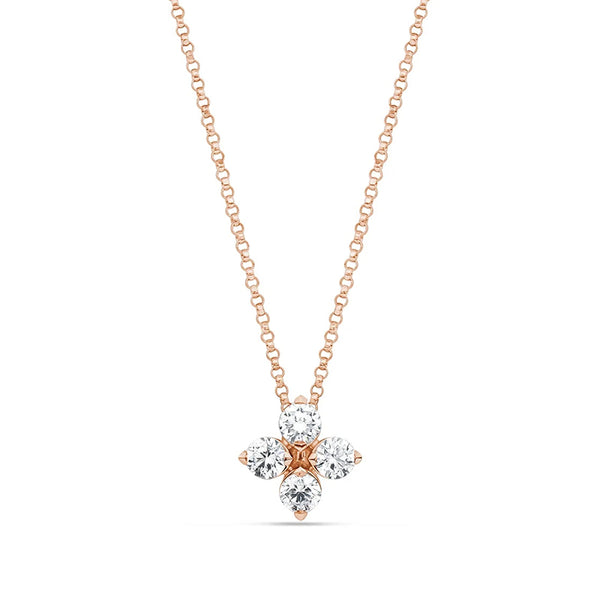 ROBERTO COIN 'LOVE IN VERONA' 18CT ROSE GOLD DIAMOND NECKLACE (Image 1)
