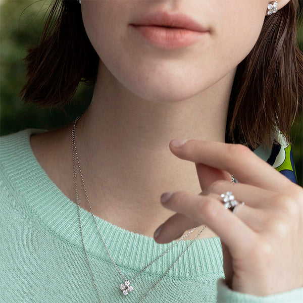 ROBERTO COIN 'LOVE IN VERONA' 18CT WHITE GOLD DIAMOND NECKLACE (Image 3)