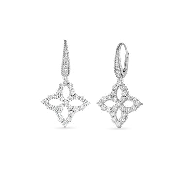 ROBERTO COIN 'DIAMOND PRINCESS' 18CT WHITE GOLD DIAMOND EARRINGS