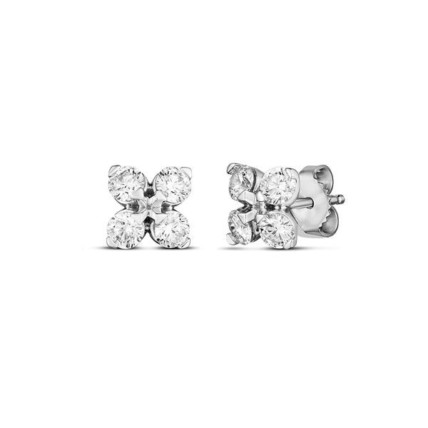 ROBERTO COIN 'LOVE IN VERONA' 18CT WHITE GOLD DIAMOND EARRINGS (Image 1)