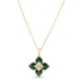 "VENETIAN PRINCESS" 18ct ROSE GOLD MALACHITE & ROUND BRILLIANT CUT DIAMOND NECKLACE (Thumbnail 1)