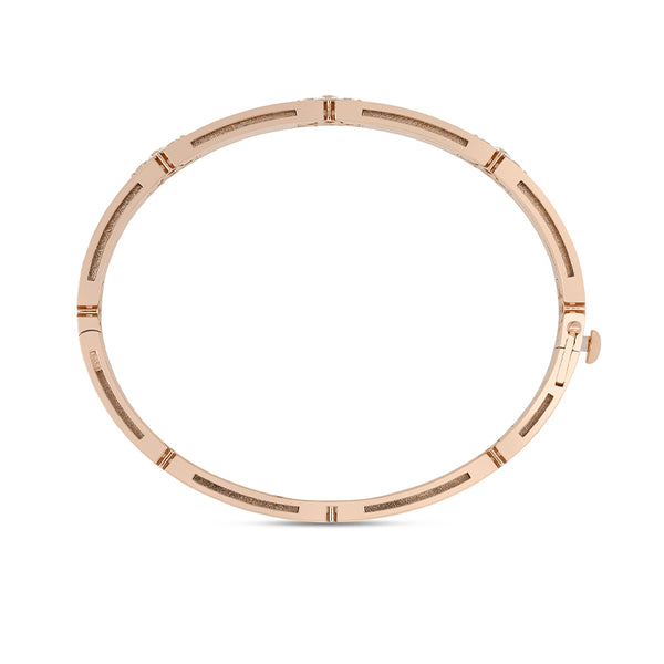 ROBERTO COIN 'LOVE IN VERONA' 18CT ROSE GOLD BLACK JADE & DIAMOND BANGLE (Image 3)