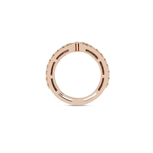ROBERTO COIN 'LOVE IN VERONA' 18CT ROSE GOLD BLACK JADE & DIAMOND RING (Image 3)